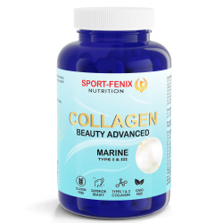 Комплекс COLLAGEN BEAUTY ADVANCED TM SPORT-FENIX, Морский колаген ТИП 1&2 з комплексом вітамінів, 120 капсул
