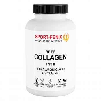 Колаген BEEF COLLAGEN, TM SPORT-FENIX TYPE II з Гіалуроновою кислотою та Вітаміном С, 120 капсул