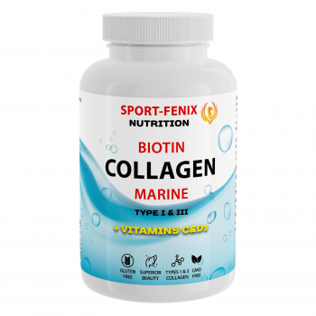 Колаген Collagen Marine + Biotin, Type 1&3 TM SPORT-FENIX,120 капсул