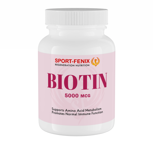 BIOTIN Вітамін B7 5000 мкг, ТМ SPORT-FENIX, 90 капсул