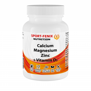 Вітамінно-мінеральний комплекс Calcium Magnesium Zinc+Vitamin D3 ТМ SPORT-FENIX, 90 капсул 